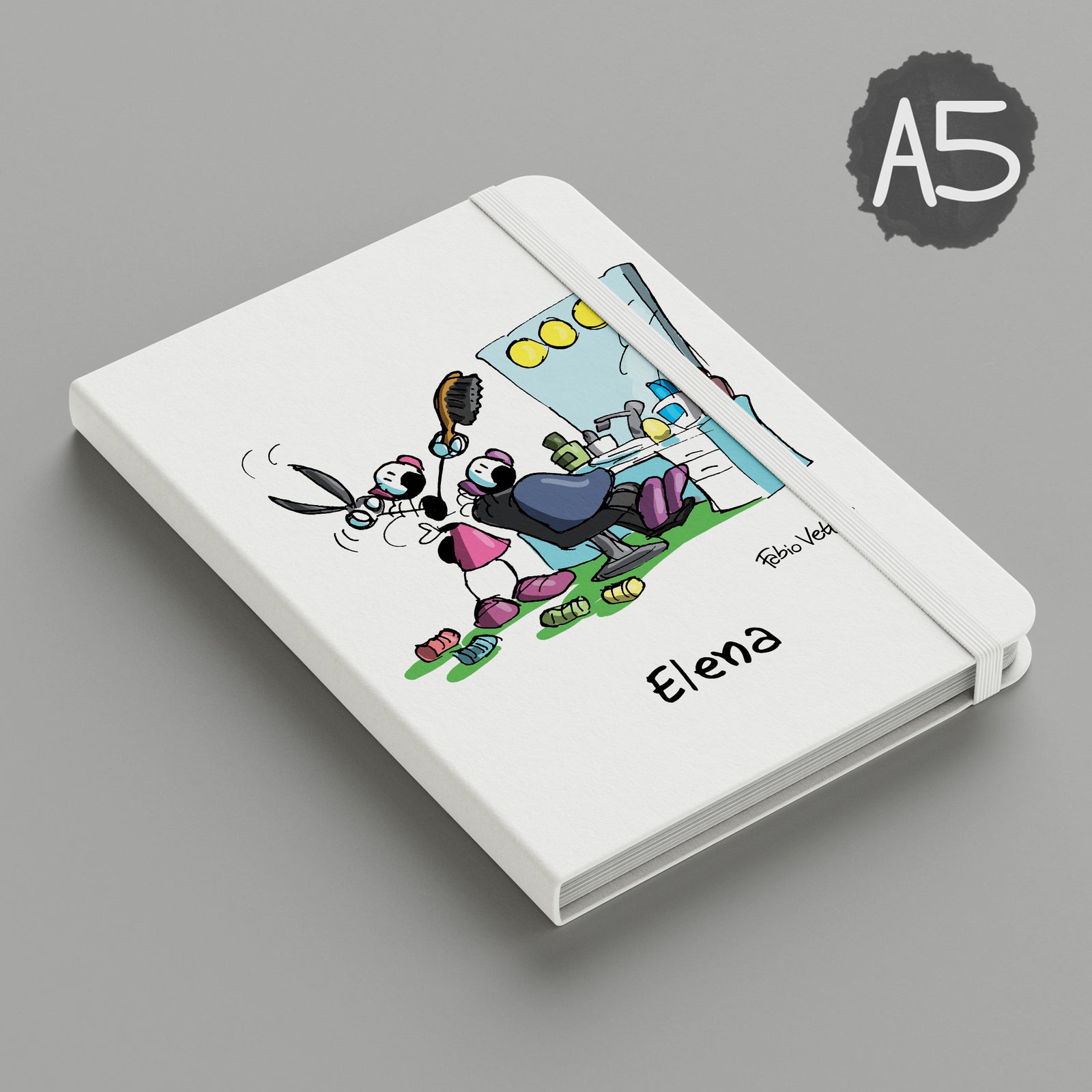 Personalized notebook with "Hairdresser" theme