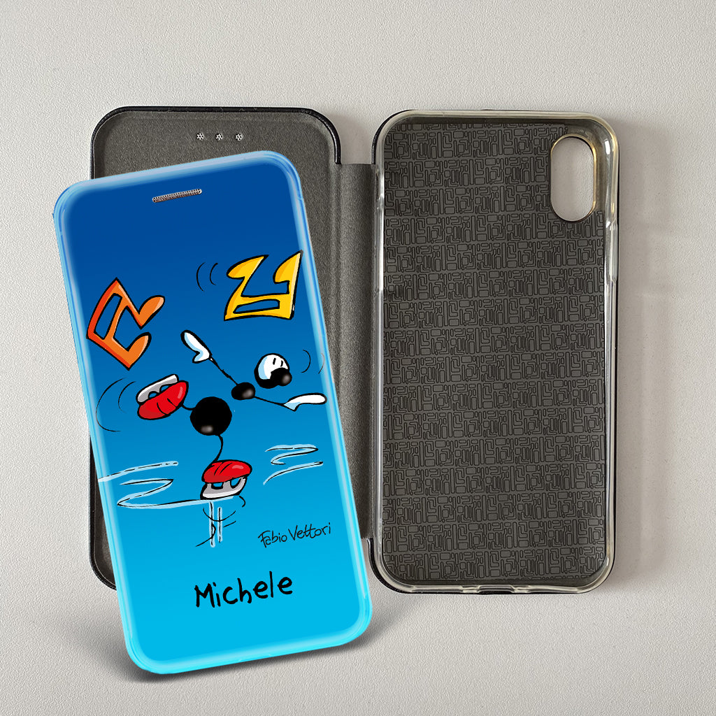 Customized artistic cover for Smartphone subject "Pizza Chef" model with "Book" opening