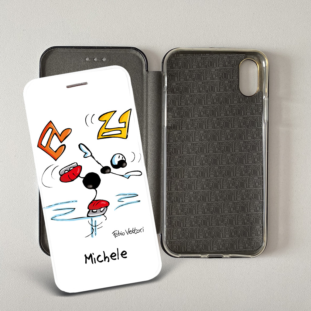 Customized artistic cover for Smartphone subject "Pizza Chef" model with "Book" opening