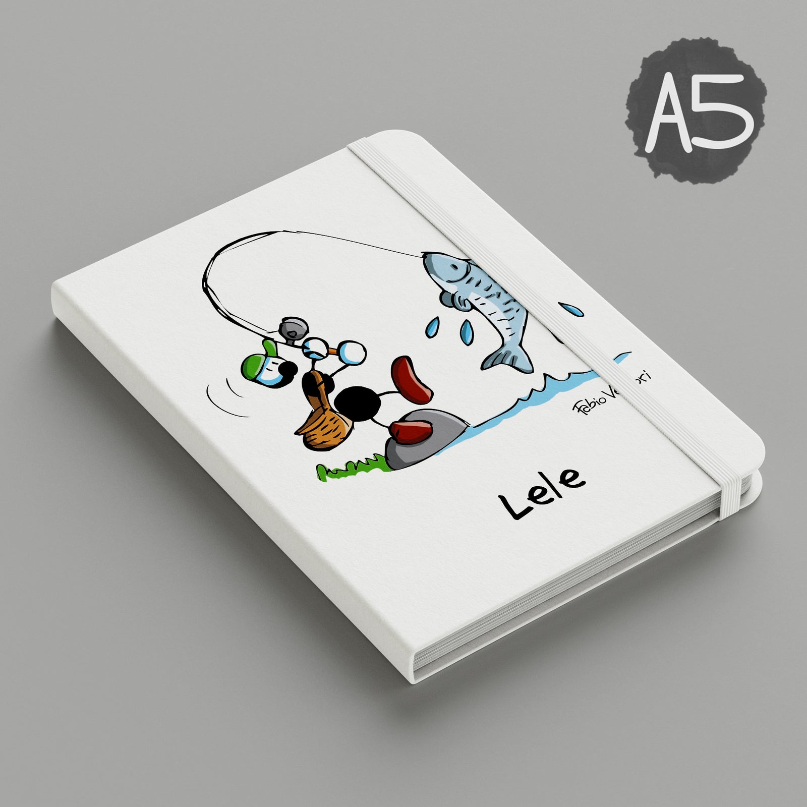 Personalized notebook with "Fisherman" theme