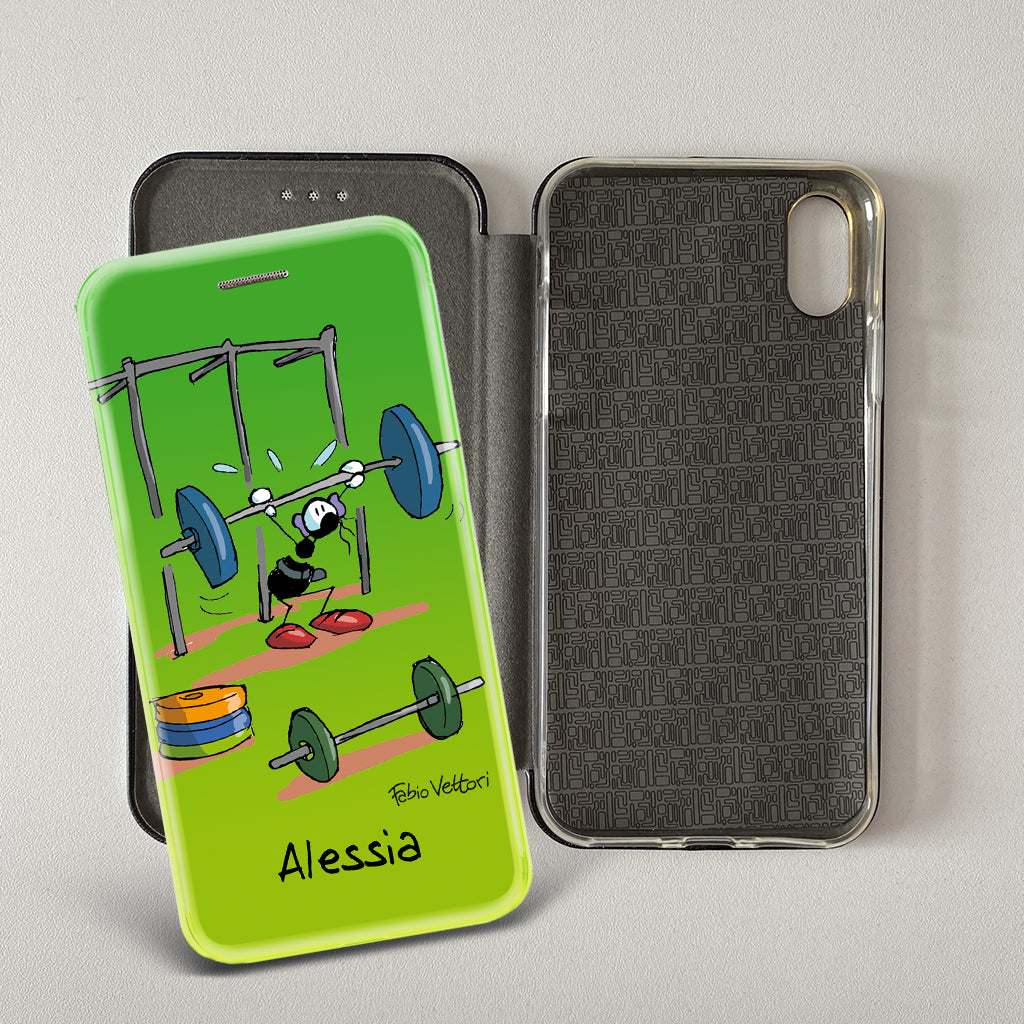 Customized artistic cover for Smartphone subject "Pizza Chef" model with "Book" opening