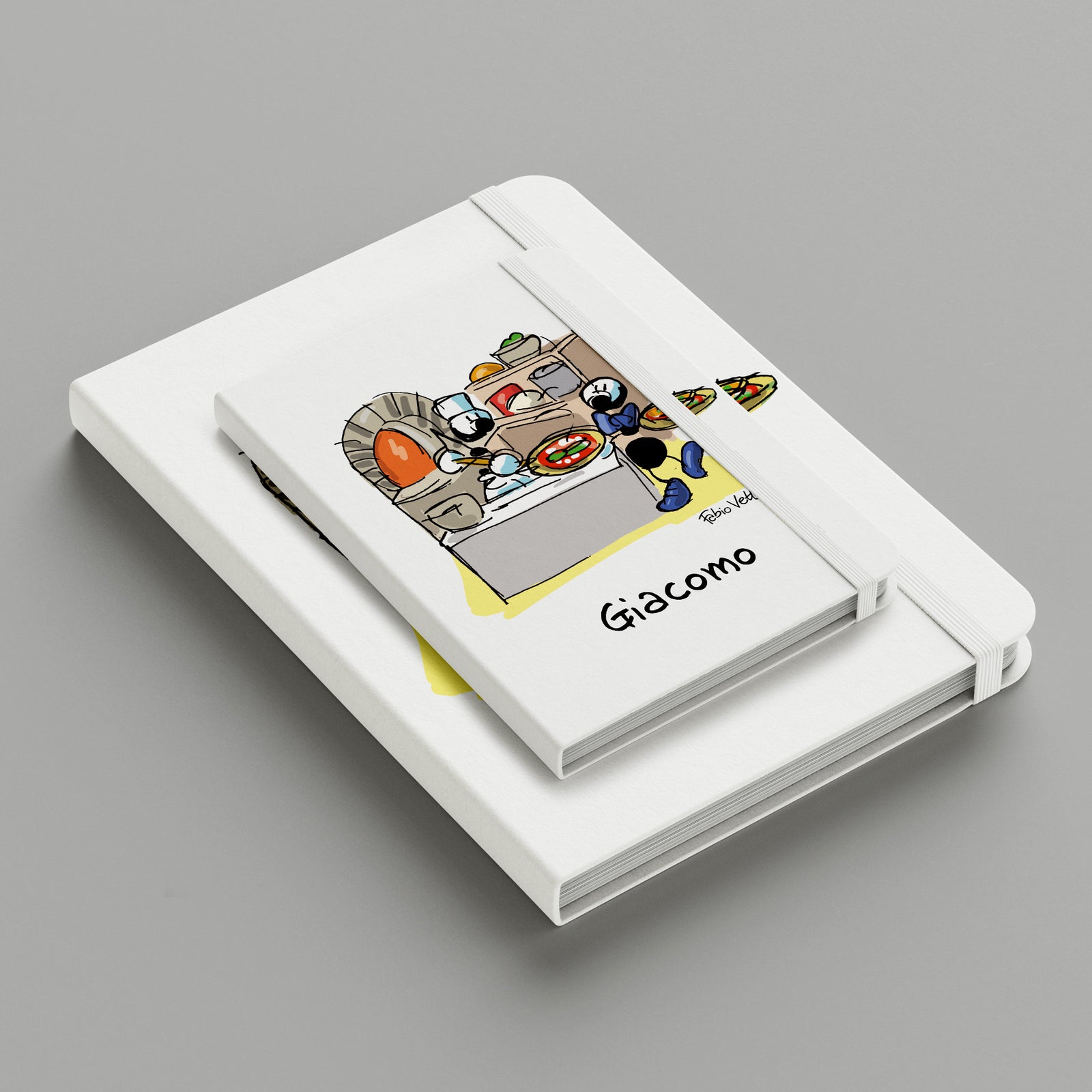 Personalized notebook with "Pizza chef" theme