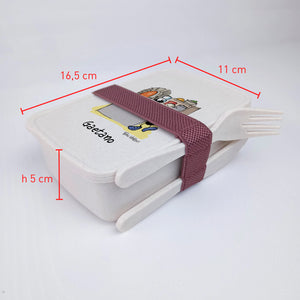 Scatola Porta Pranzo con Fascia Porta Posate Personalizzata soggetto "Pizzaiolo"