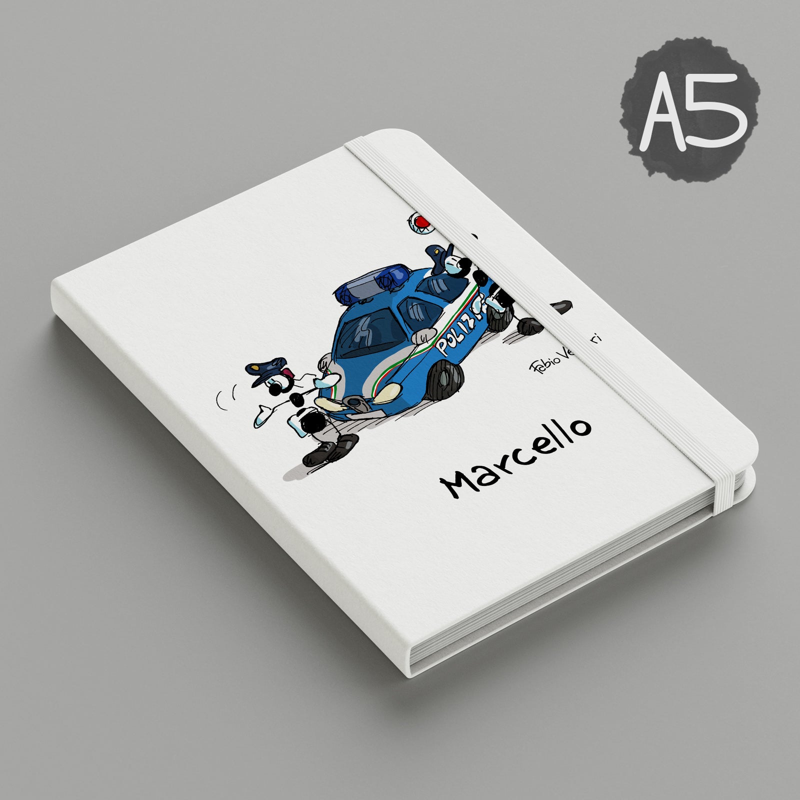 Personalized notebook with "Police" theme