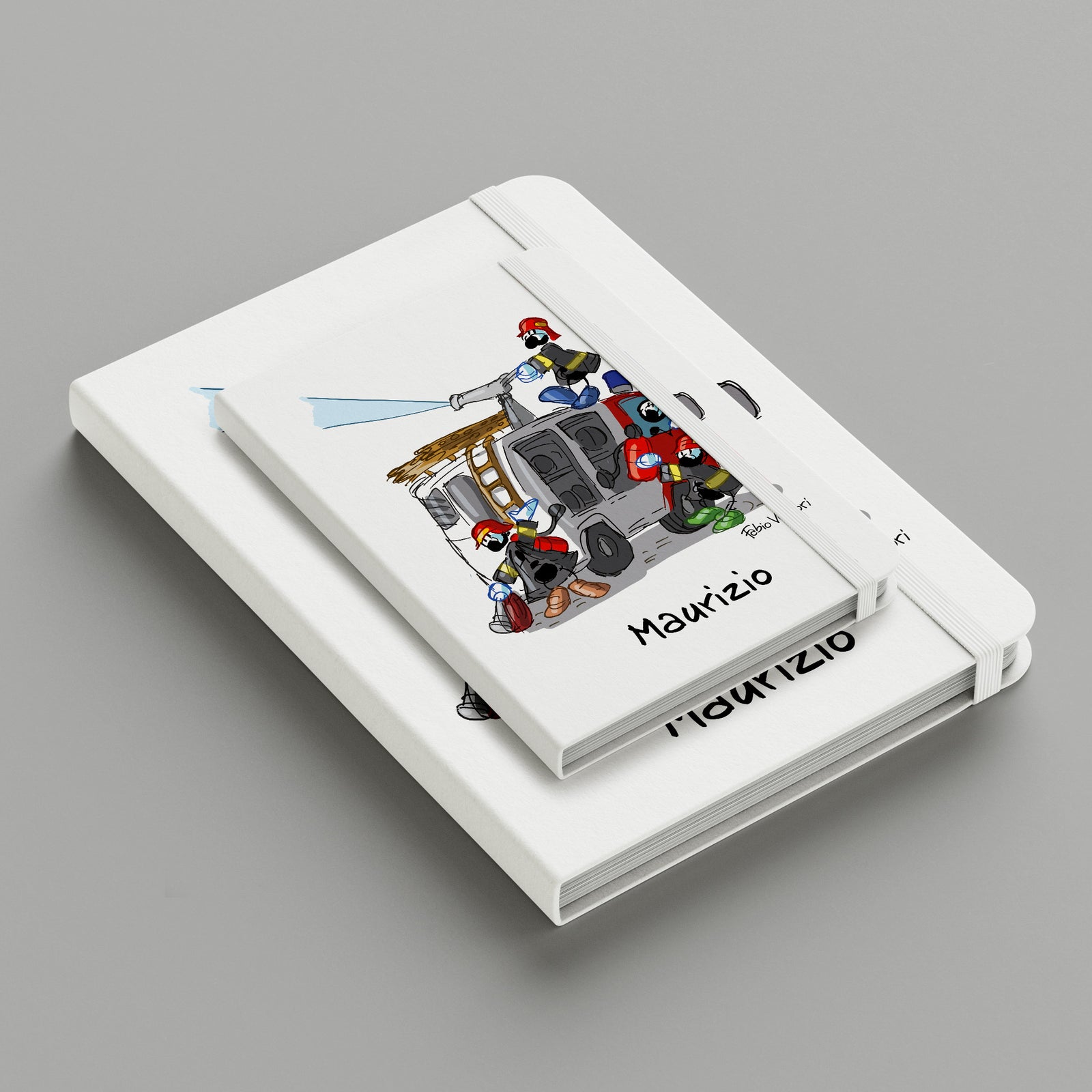 Personalized notebook with "Firefighters" theme
