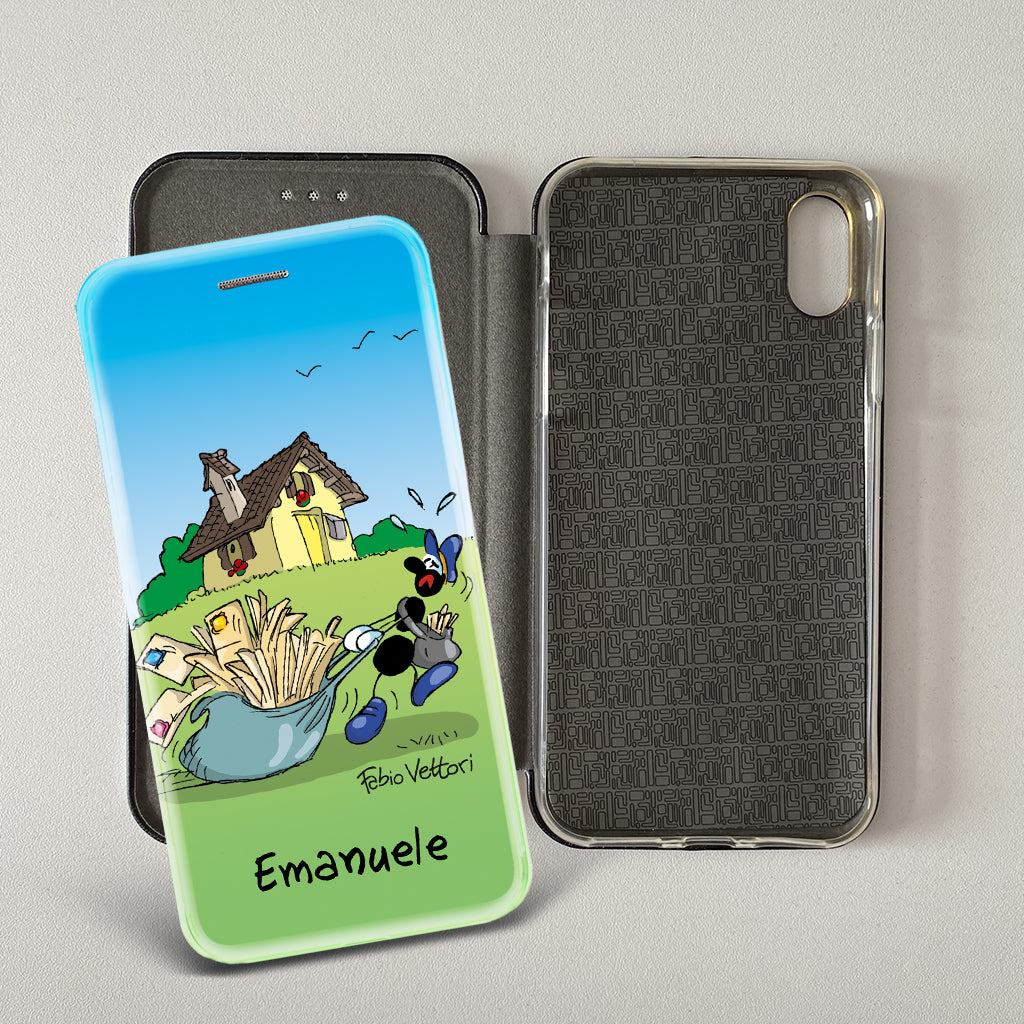 Customized artistic cover for Smartphone subject "Aquarium" model with "Book" opening