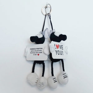 Pupazzo Peluche Formichina con Portachiavi e Ventosa con Cartellino Personalizzabile