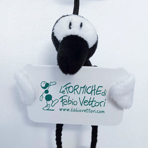 Pupazzo Peluche Formichina con Portachiavi e Ventosa con Cartellino Personalizzabile con LOGO (FV52-01)