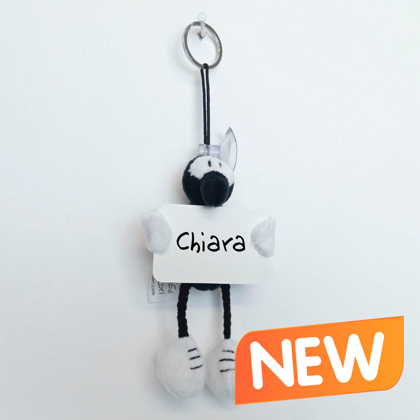 Pupazzo Peluche Formichina con Portachiavi e Ventosa con Cartellino Personalizzabile (FV52-01)
