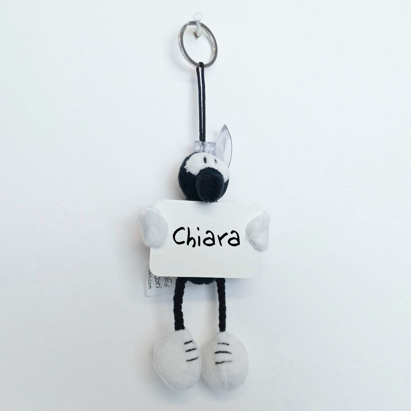 Pupazzo Peluche Formichina con Portachiavi e Ventosa con Cartellino Personalizzabile