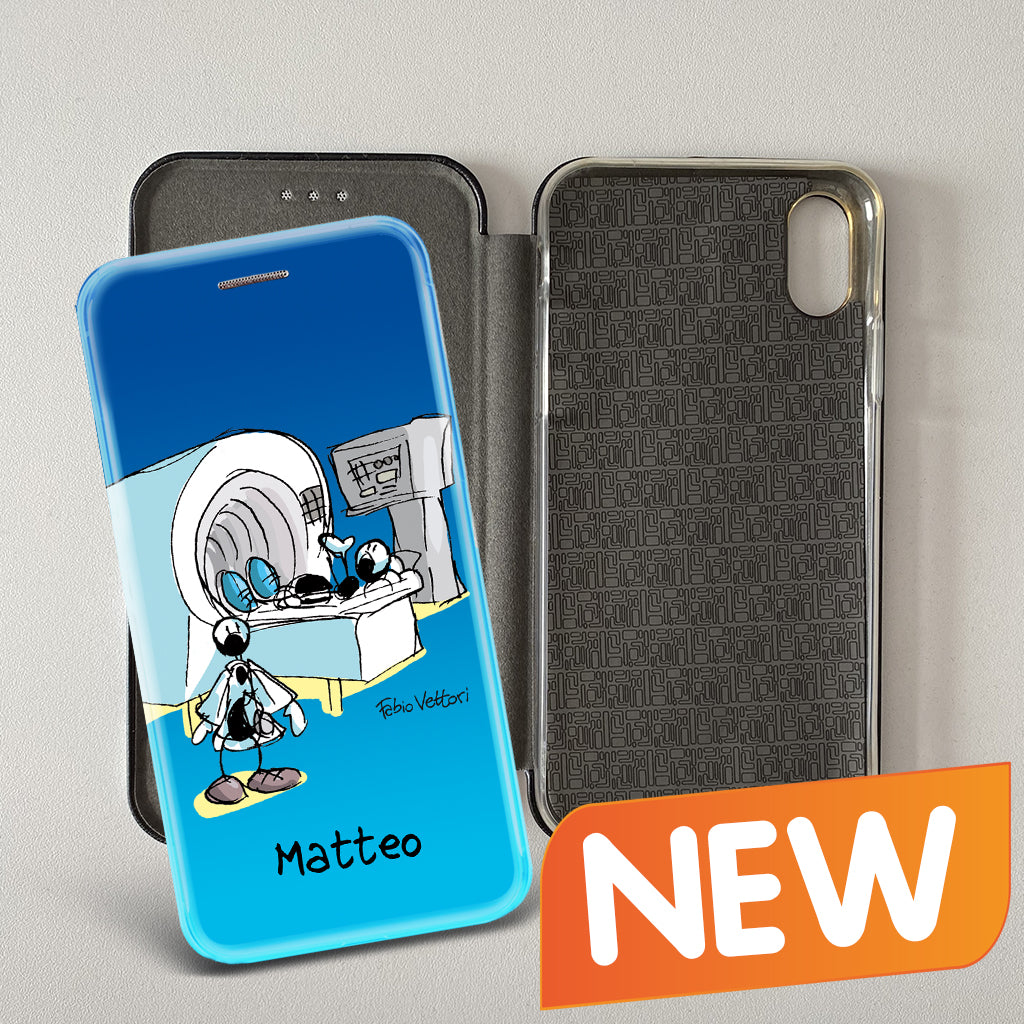 Cover artistica per Smartphone Personalizzata soggetto "Radiologo" modello con apertura "a Libro"