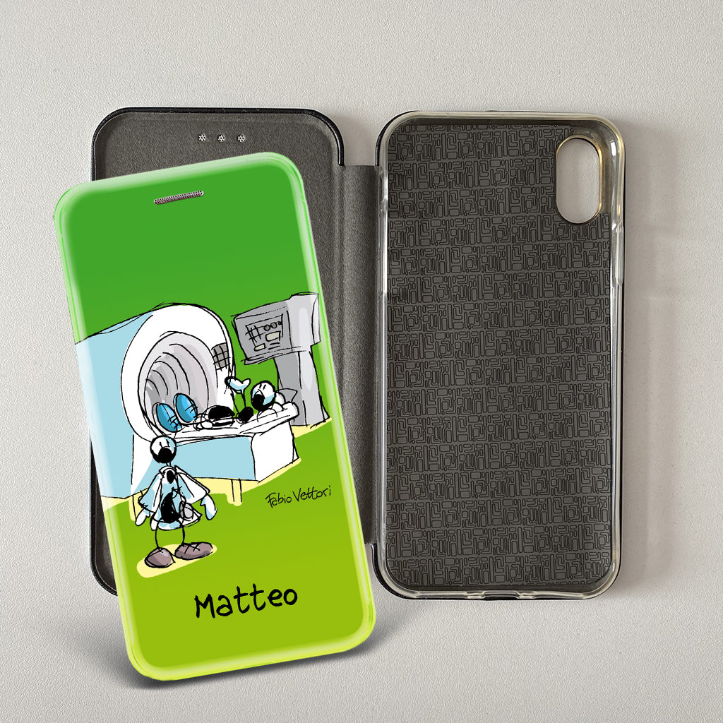 Cover artistica per Smartphone Personalizzata soggetto "Radiologo" modello con apertura "a Libro"