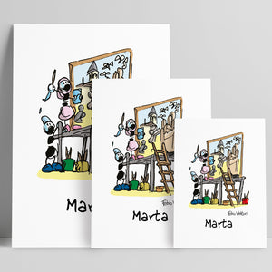 Stampa su poster personalizzata soggetto "Restauratori"