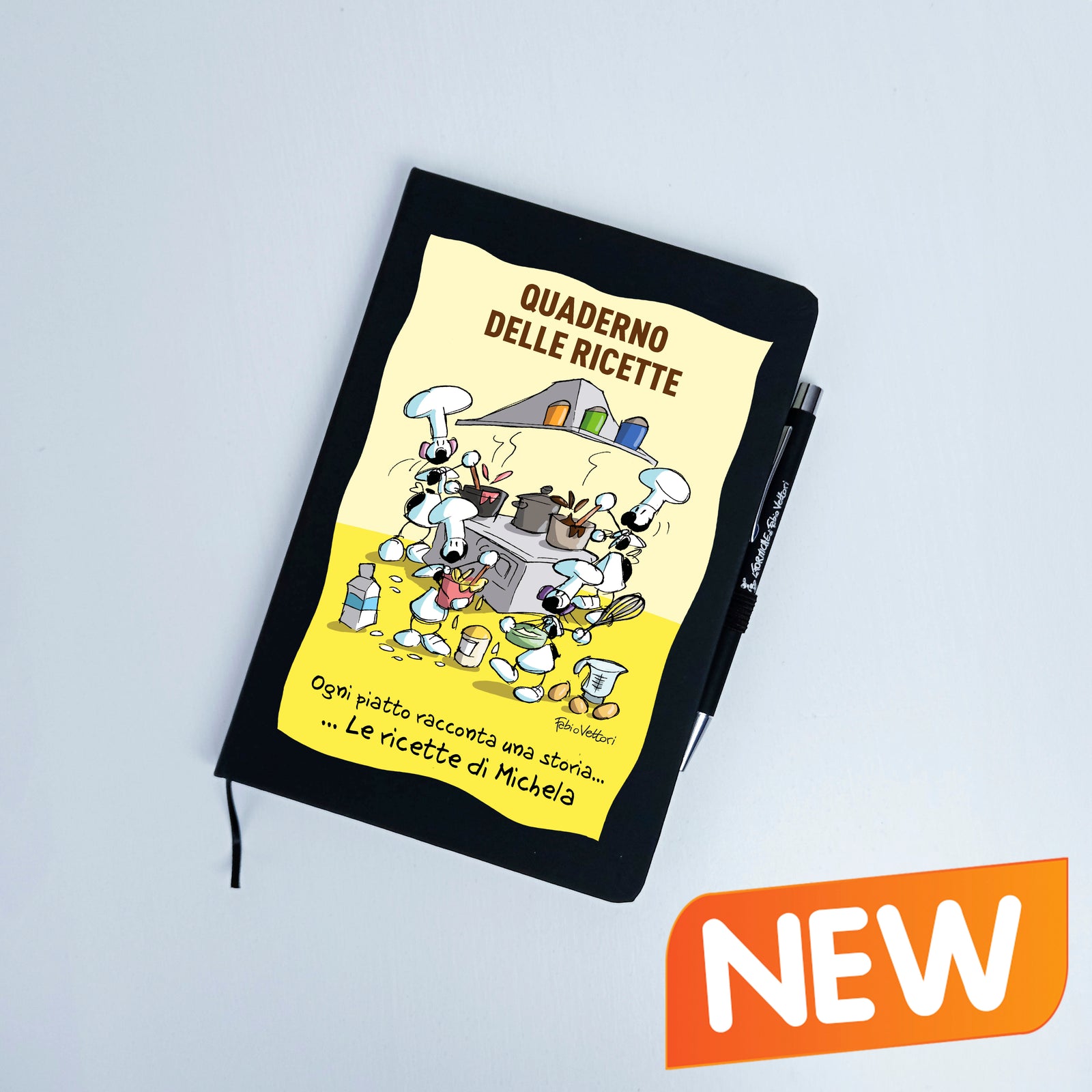 Quaderno A5 Personalizzabile con penna soggetto "Quaderno delle Ricette"