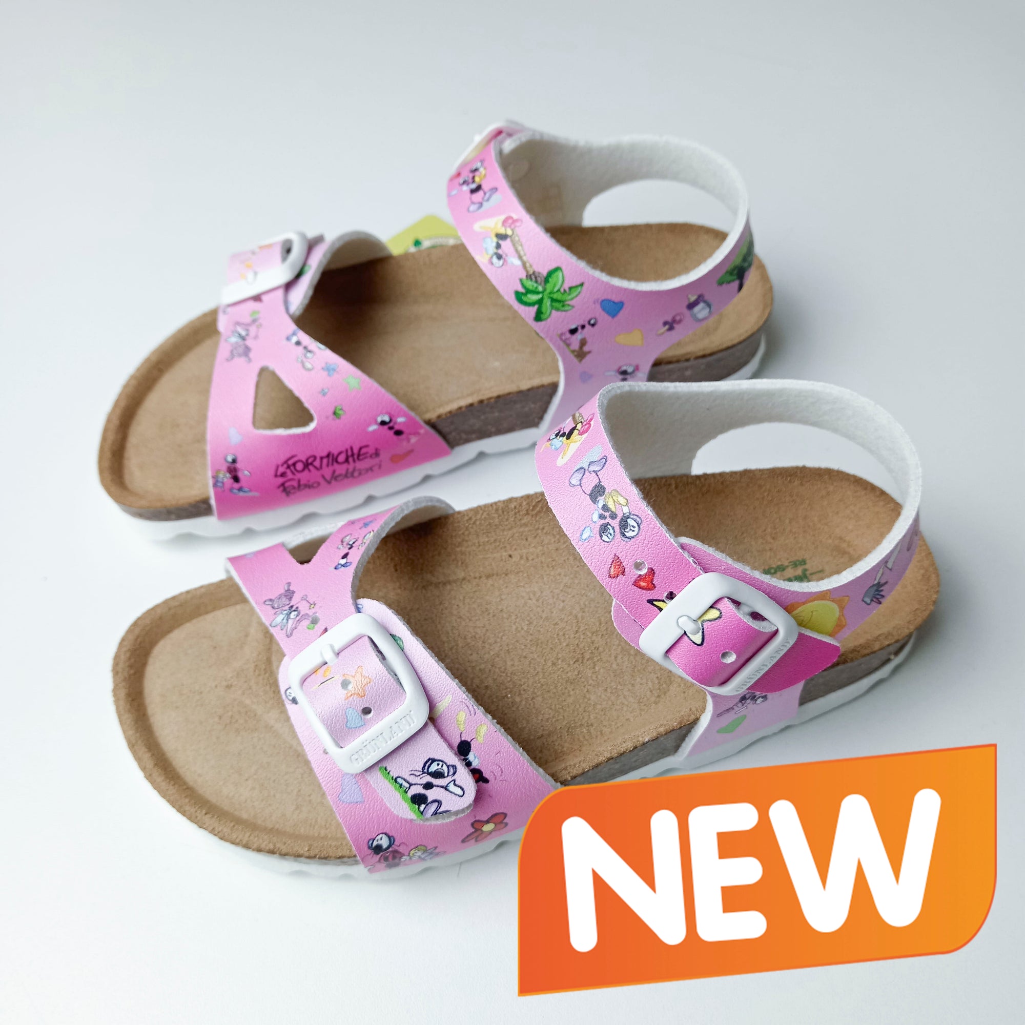 Sandali Bambino Fabio Vettori per Grunland colore Rosa dolce