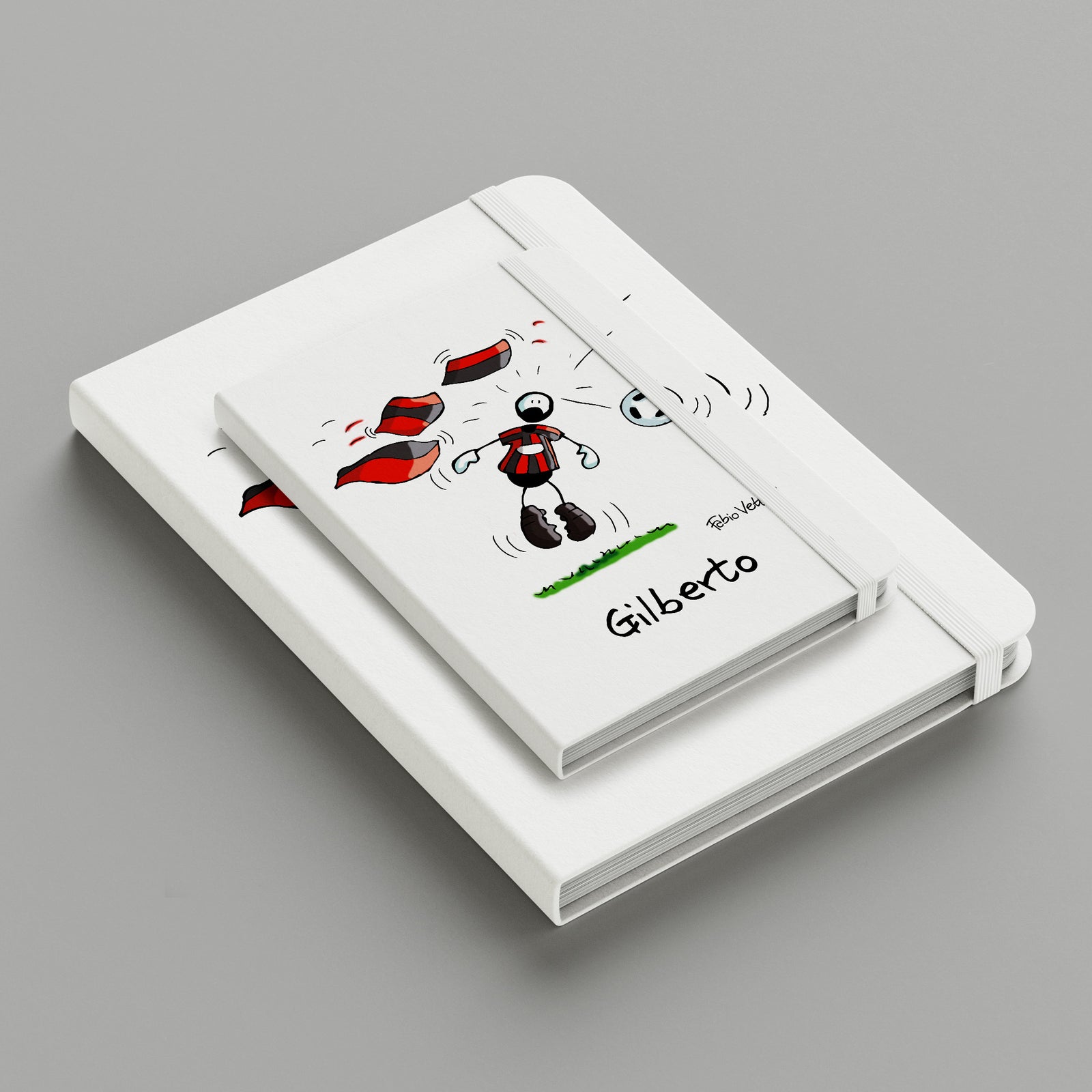 Personalized notebook with "Rossonero" theme