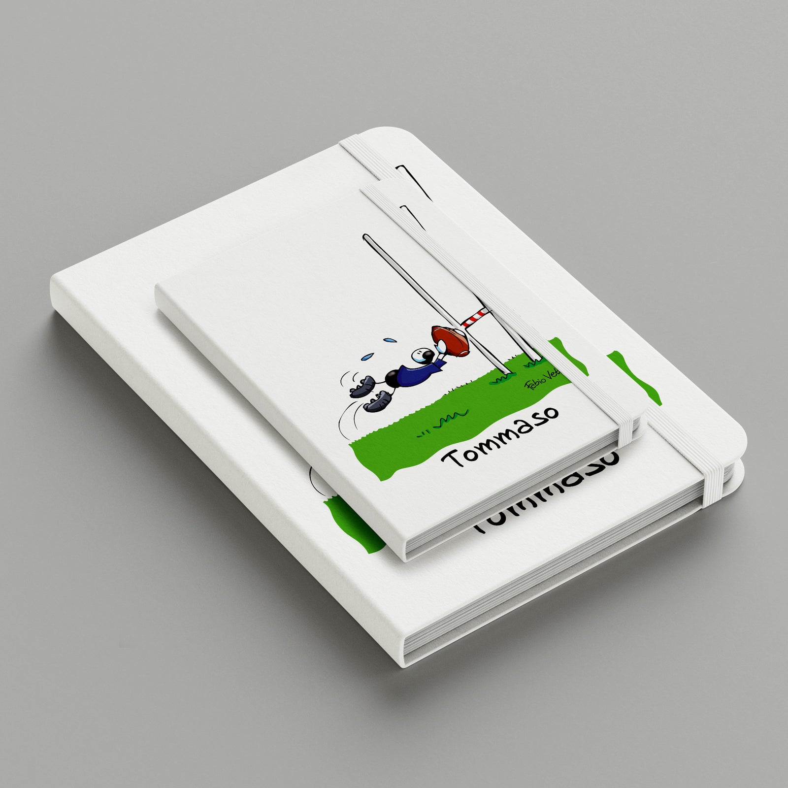 Personalized notebook with "Rugby" theme