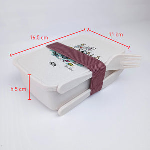 Scatola Porta Pranzo con Fascia Porta Posate Personalizzata soggetto "Sarti"