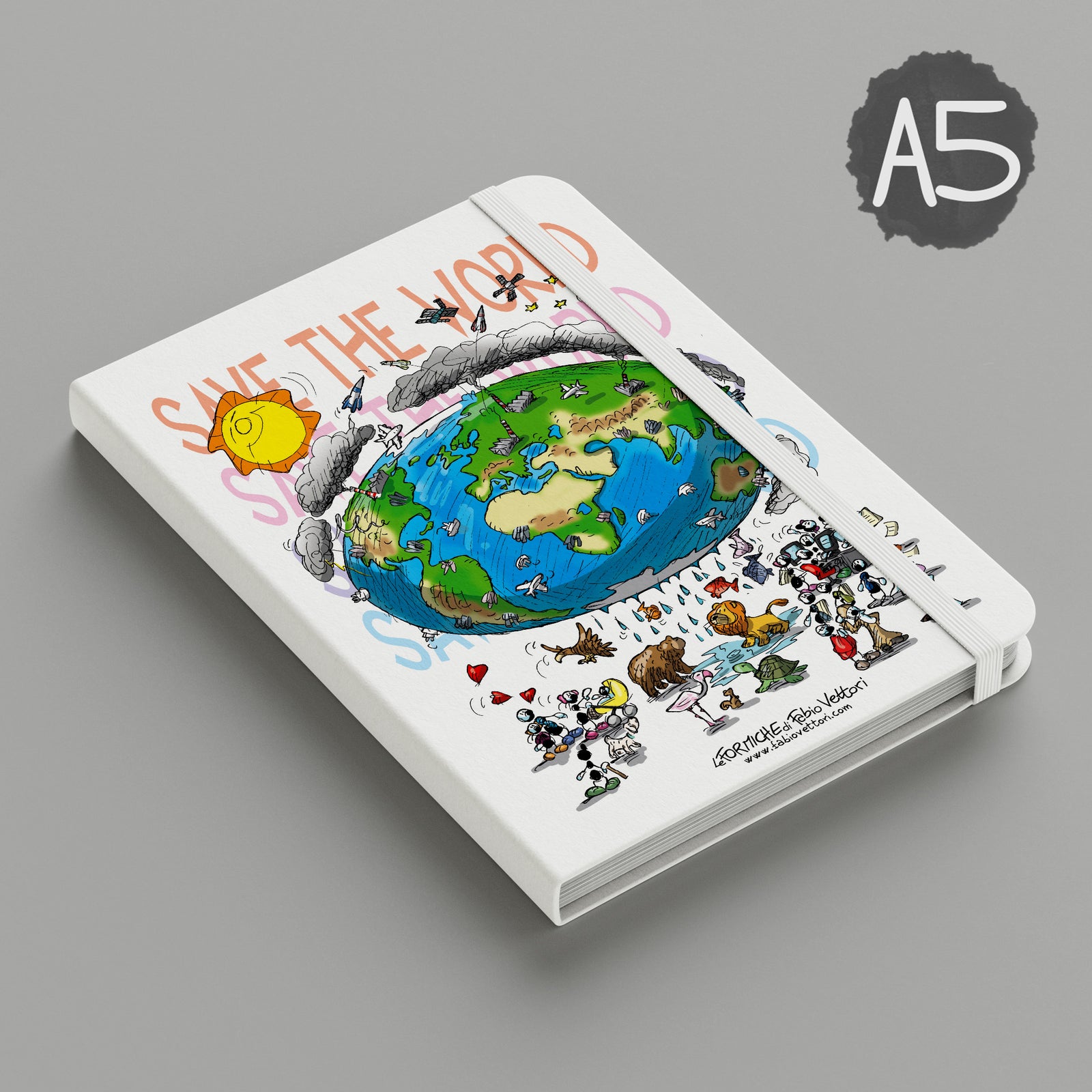 Notebook subject "Save the world"