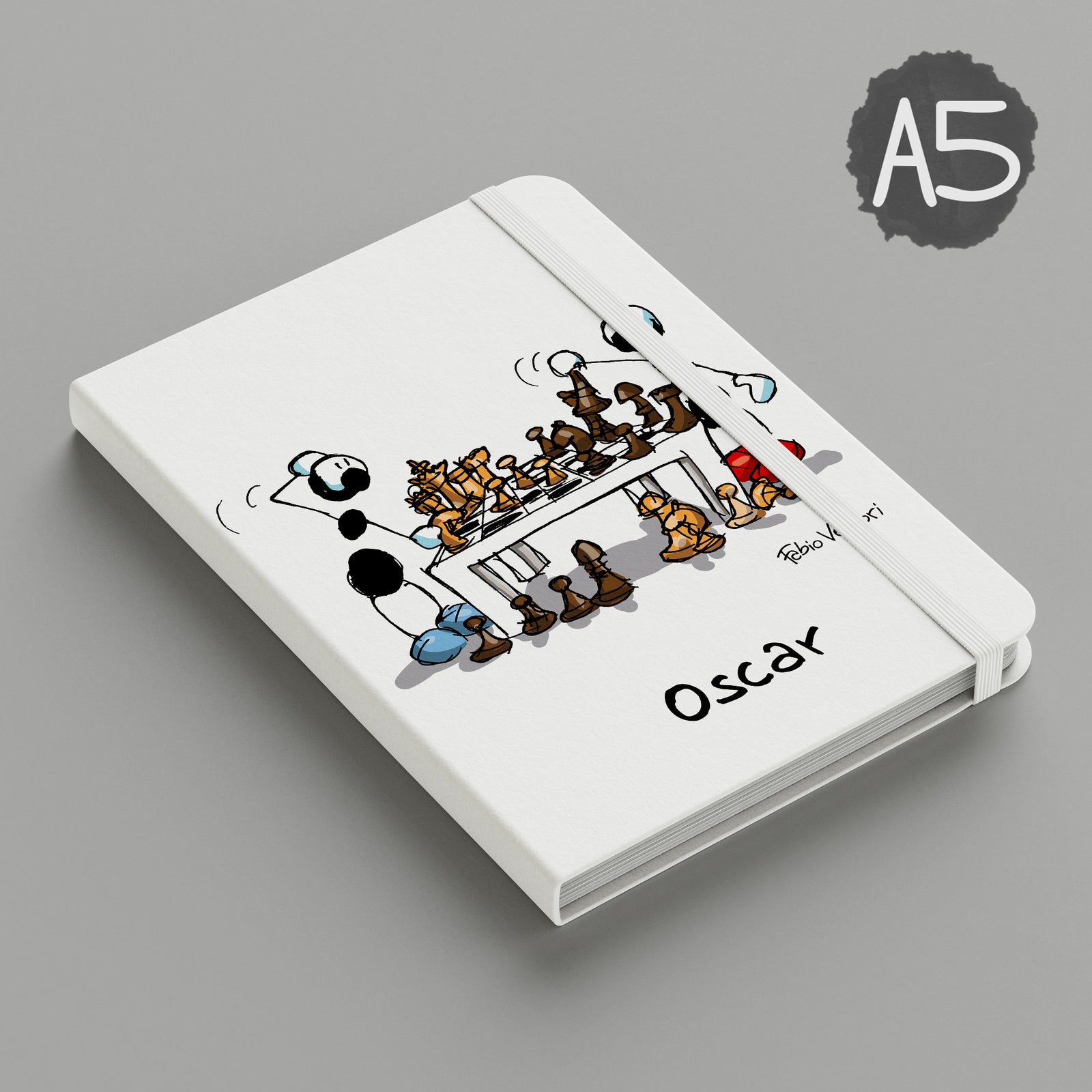 Personalized notebook with "Chess" theme