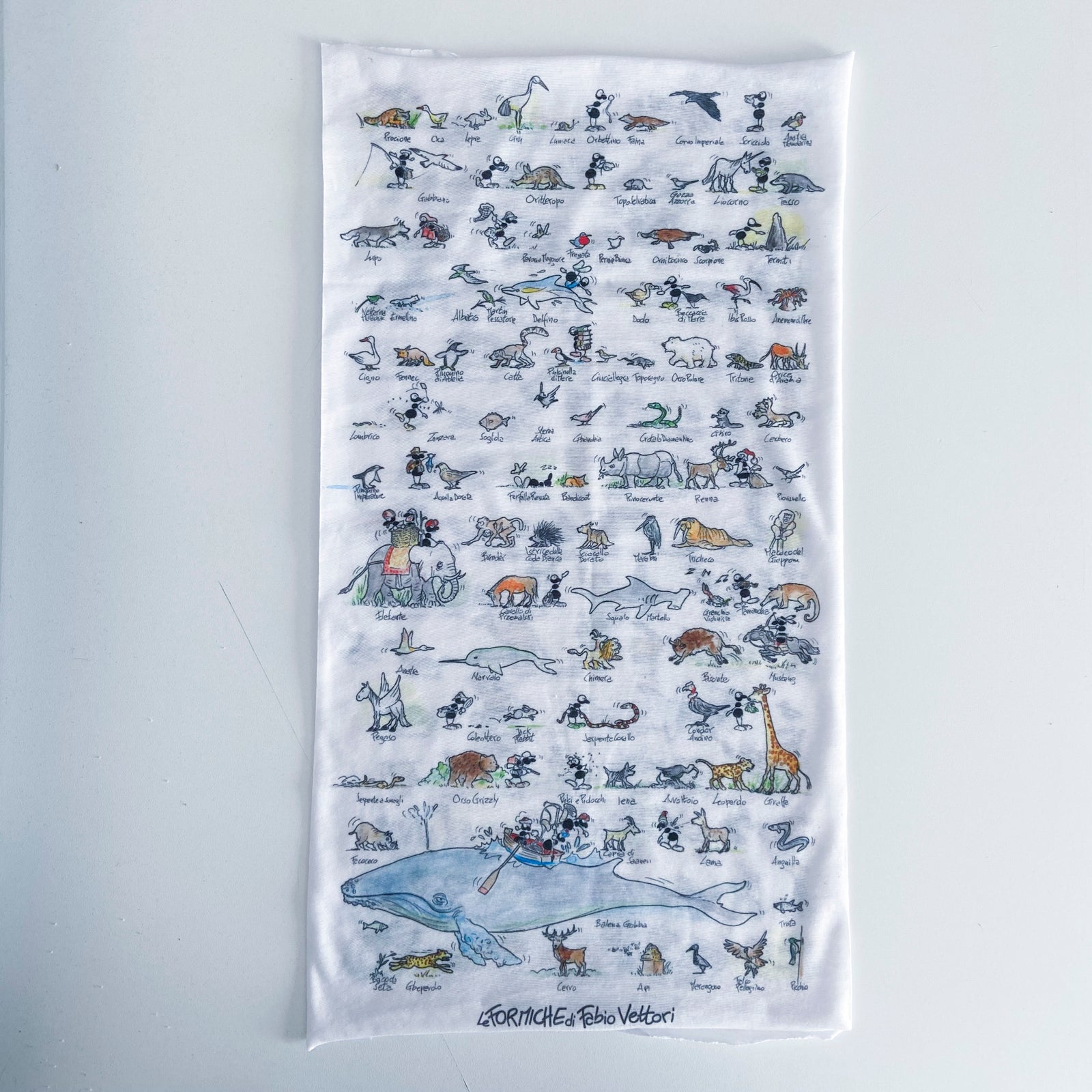 Scaldacollo multi sciarpa in poliestere soggetto "Animali"