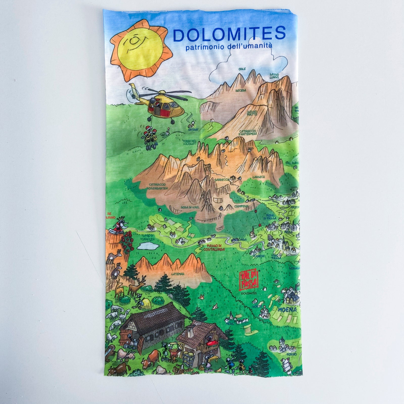 Scaldacollo multi sciarpa in poliestere soggetto "Dolomites"