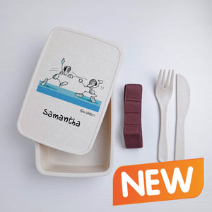 Scatola Porta Pranzo con Fascia Porta Posate Personalizzata soggetto "Scherma"