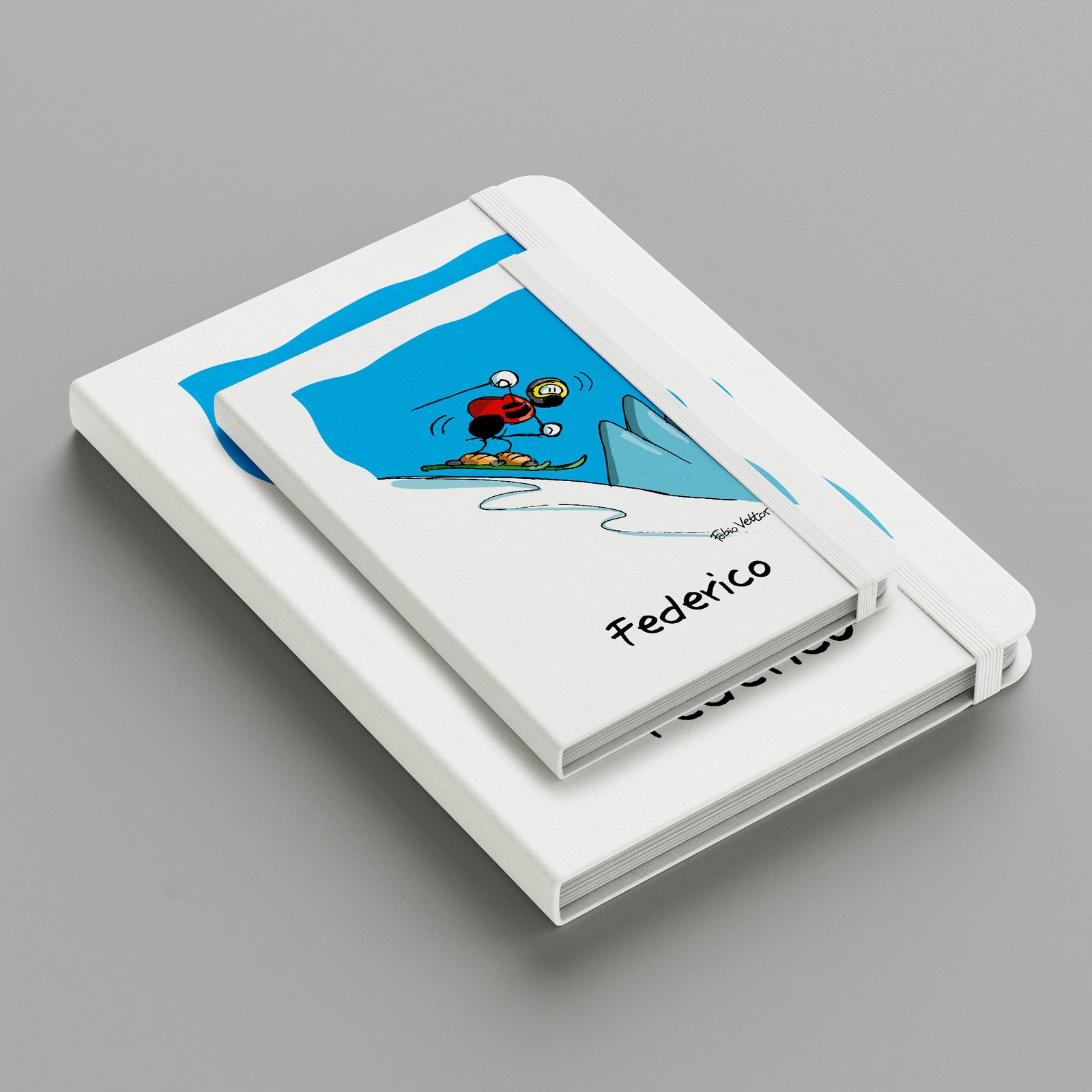 Personalized notebook with "Ski" theme