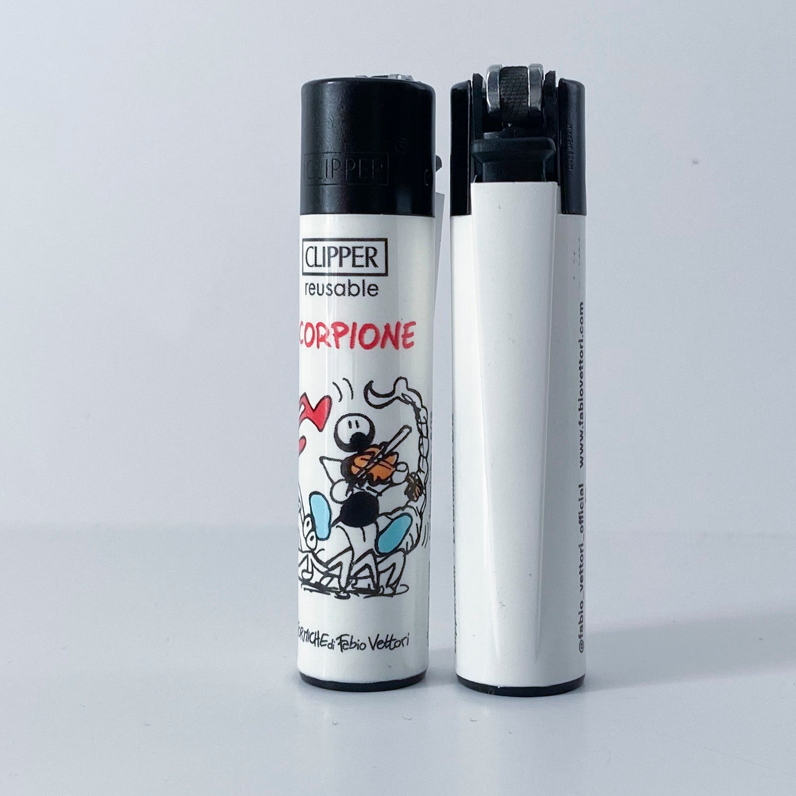 Accendino CLIPPER serie limitata Zodiaco by Fabio Vettori Soggetto "Scorpione"