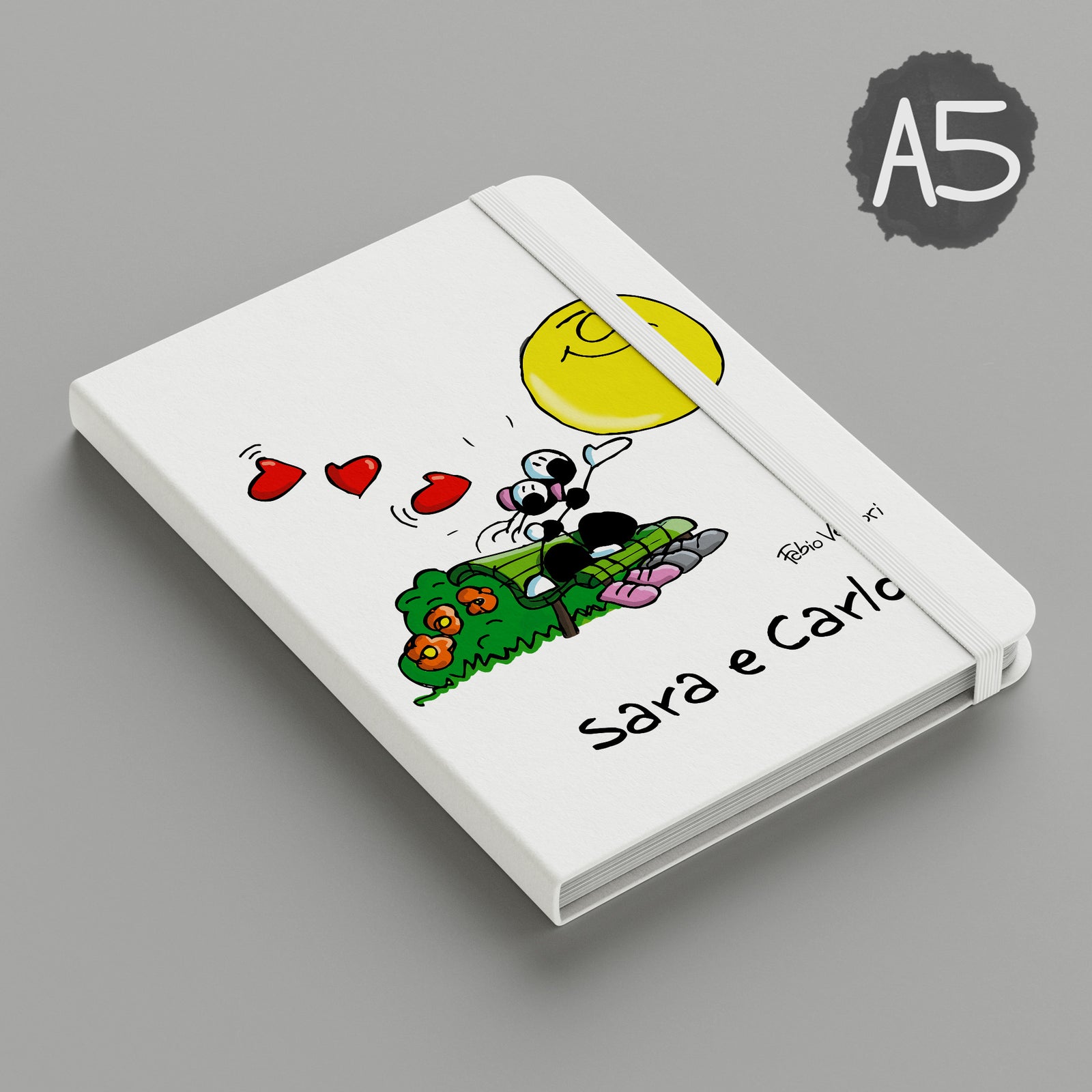 Personalized notebook with "Serenade" theme