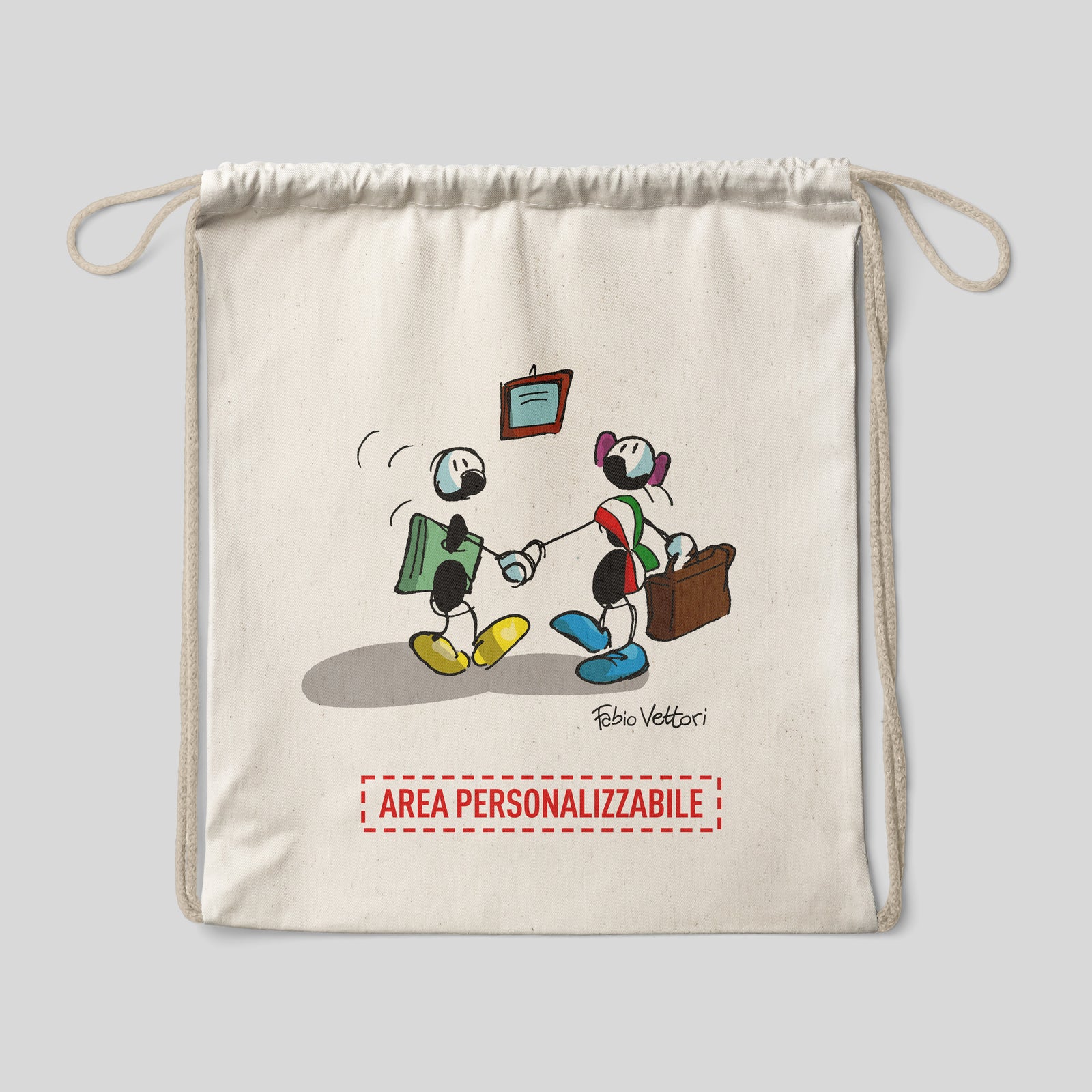 Sacca zaino personalizzata in cotone soggetto "Sindaci"