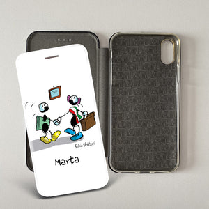 Artistic cover for Smartphone Personalized "Police" subject, model with "book" opening