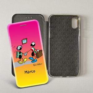 Artistic cover for Smartphone Personalized "Police" subject, model with "book" opening