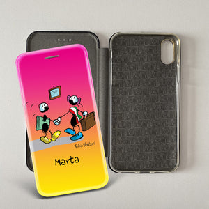 Artistic cover for Smartphone Personalized "Police" subject, model with "book" opening