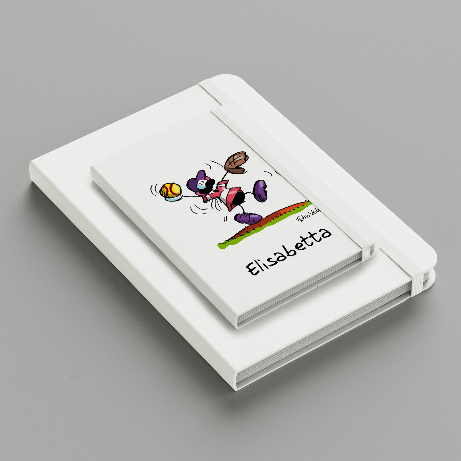 Personalized notebook with "Softball" theme