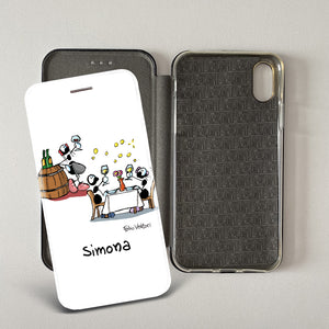 Artistic cover for Smartphone Personalized "Police" subject, model with "book" opening