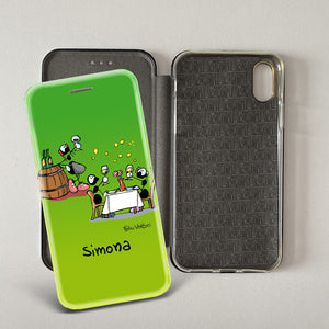 Artistic cover for Smartphone Personalized "Police" subject, model with "book" opening