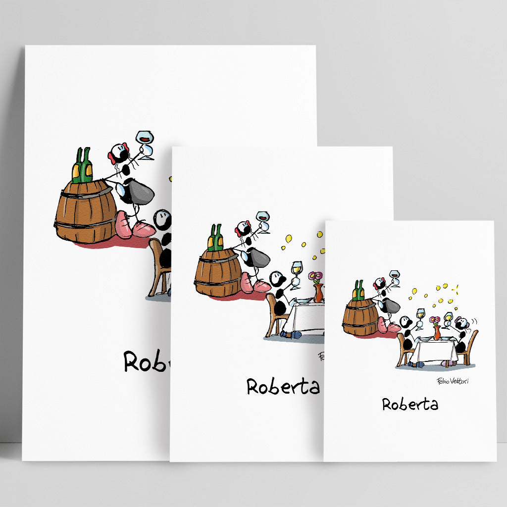 Personalized poster print with "Cyclist" theme