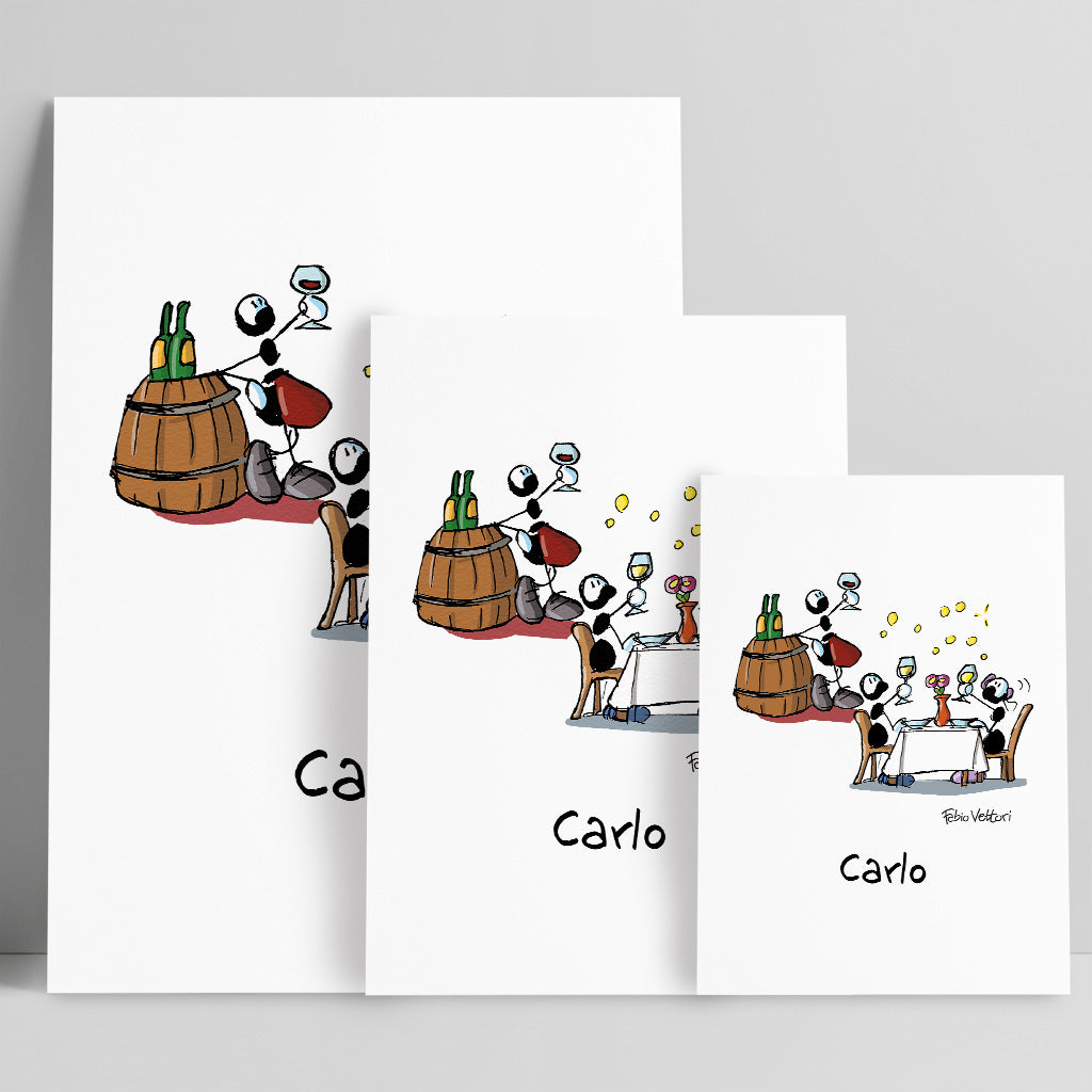 Personalized poster print with "Cyclist" theme