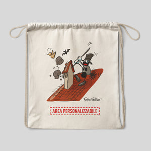 Personalized cotton backpack bag with "Chimney Sweep" theme