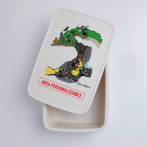 Lunch Box with Cutlery Holder Band Personalized with "Speleologo" Theme