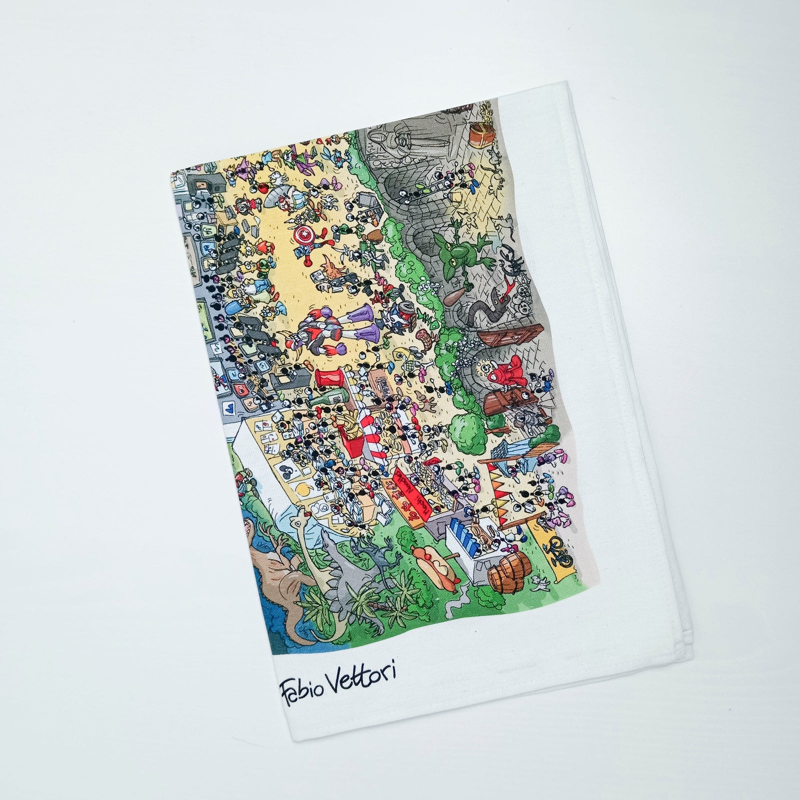 Kitchen towel 100% cotton with "4 seasons" motif 