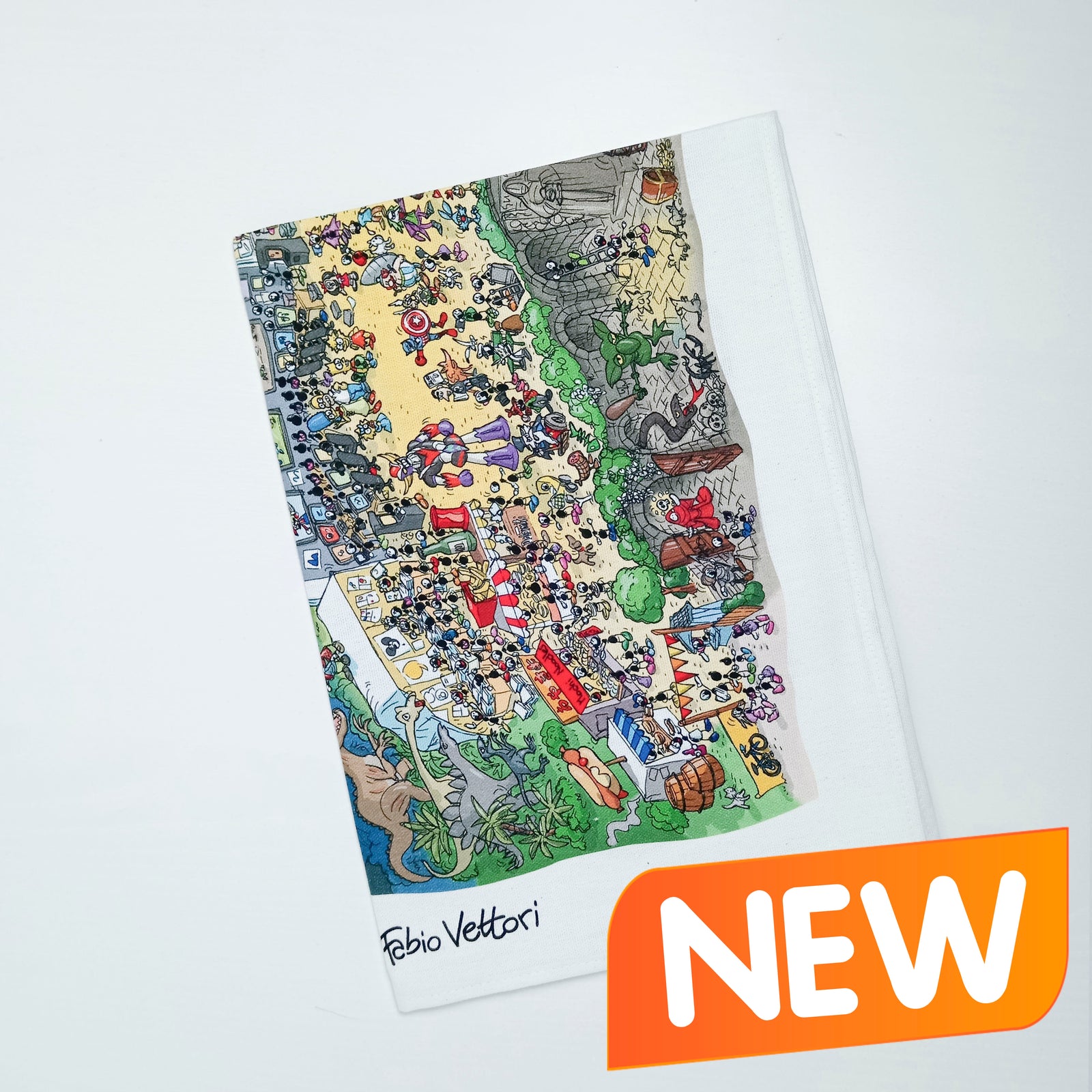 Kitchen towel 100% cotton with "4 seasons" motif 