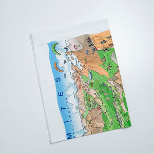 Kitchen towel 100% cotton with "4 seasons" motif 