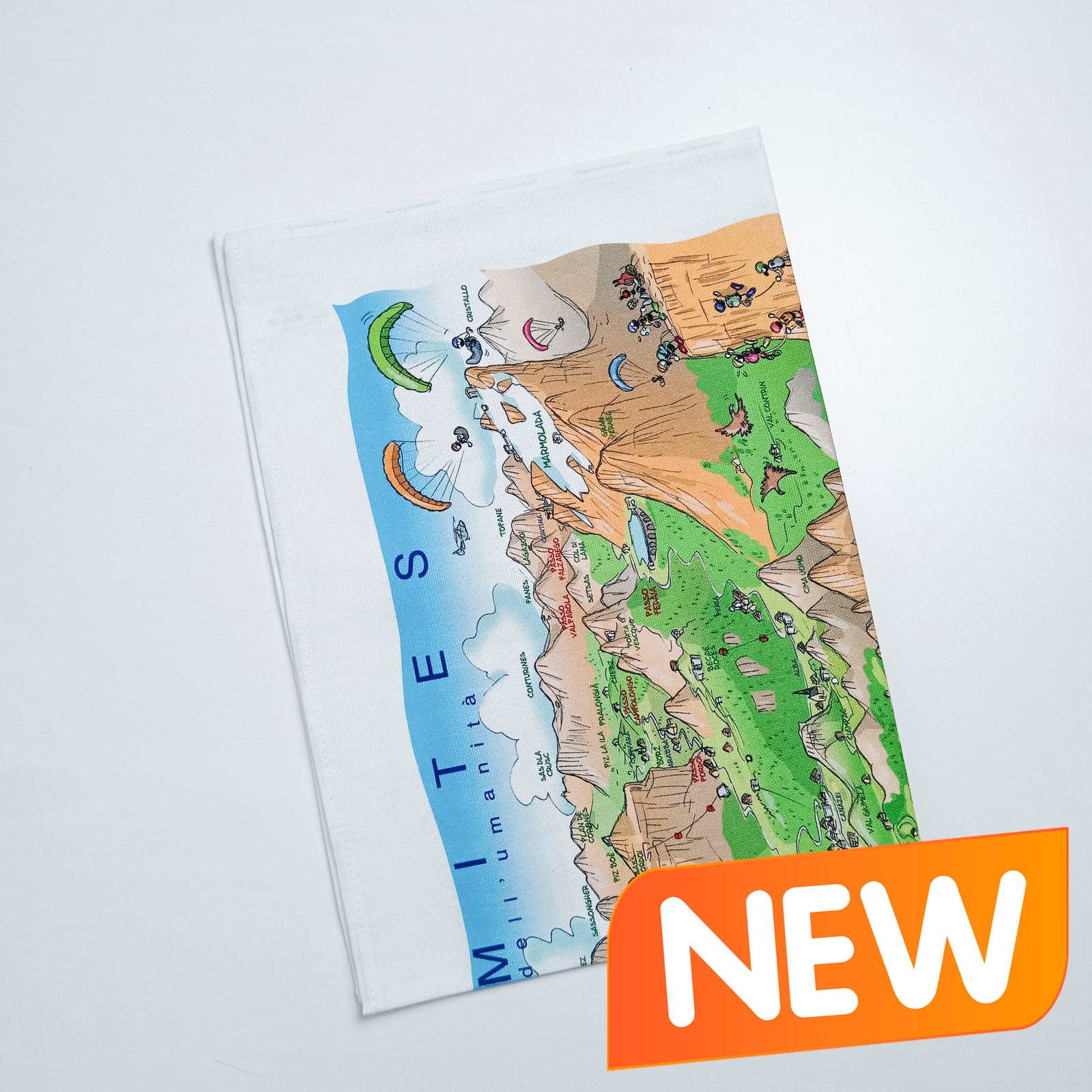 Kitchen towel 100% cotton with "4 seasons" motif 