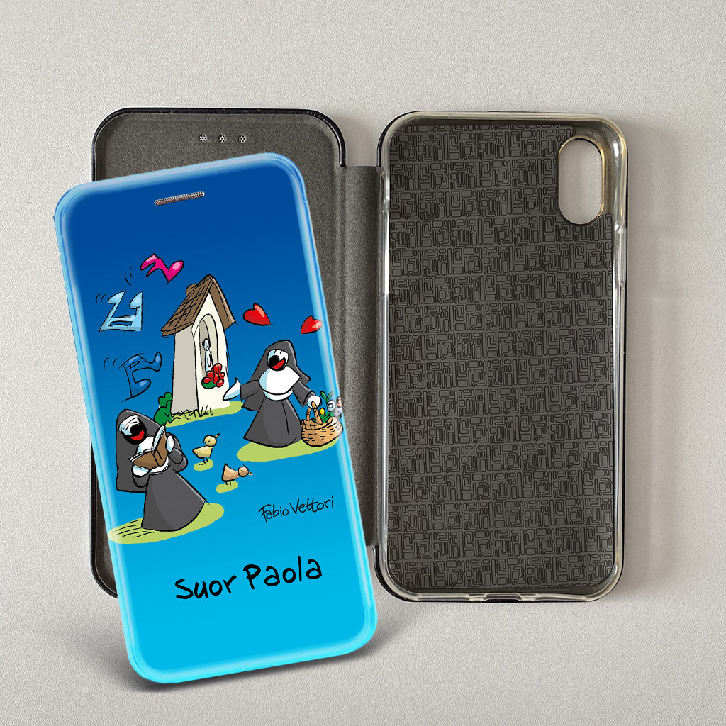 Artistic cover for Smartphone Personalized "Police" subject, model with "book" opening