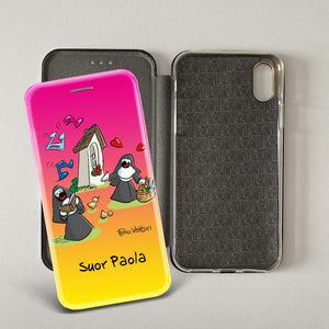 Artistic cover for Smartphone Personalized "Police" subject, model with "book" opening