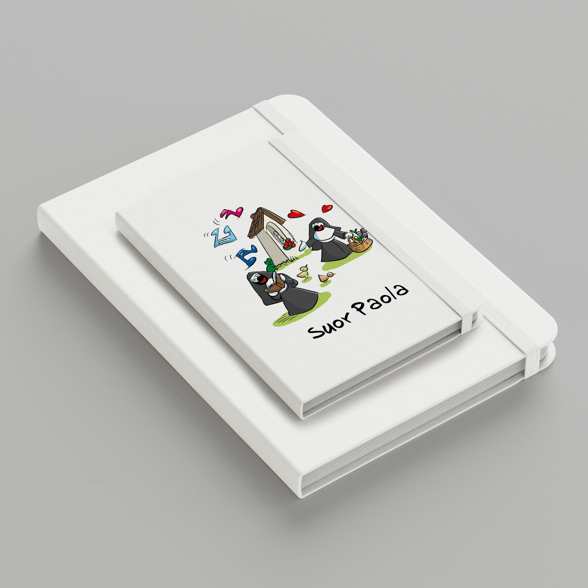 Personalized notebook with "Nuns" theme