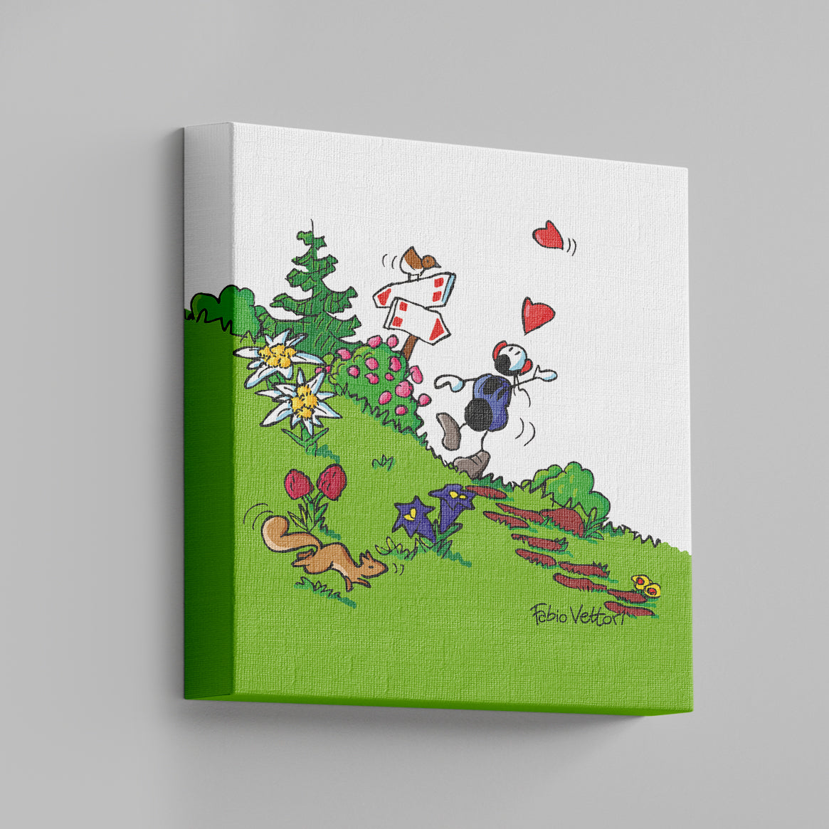 Canvas "Flowers of the Dolomites"