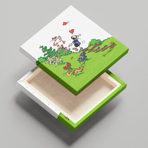 Canvas "Flowers of the Dolomites"